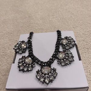Dark Silver Statement Necklace